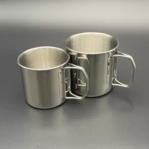 Set of 2 Stainless steel Travel Mugs 350+500 ml
