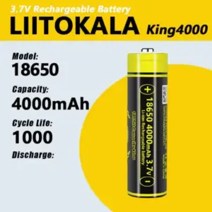 LiitoKala Lii-KING4000 4000 mAh Battery 18650 convex +